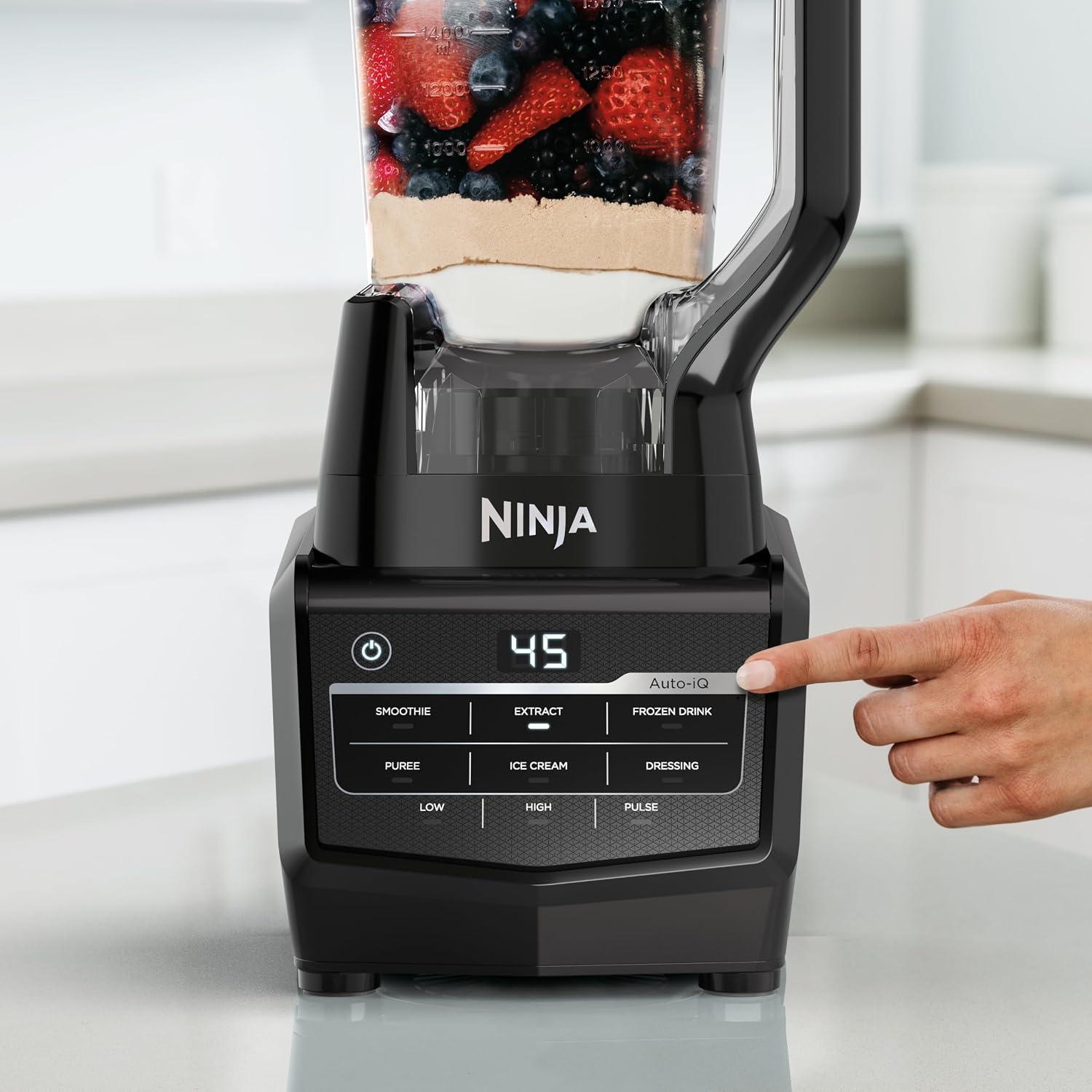 Licuadora Ninja Duo Auto IQ 1100W con Vaso Individual Negro BN642 — imagen 2
