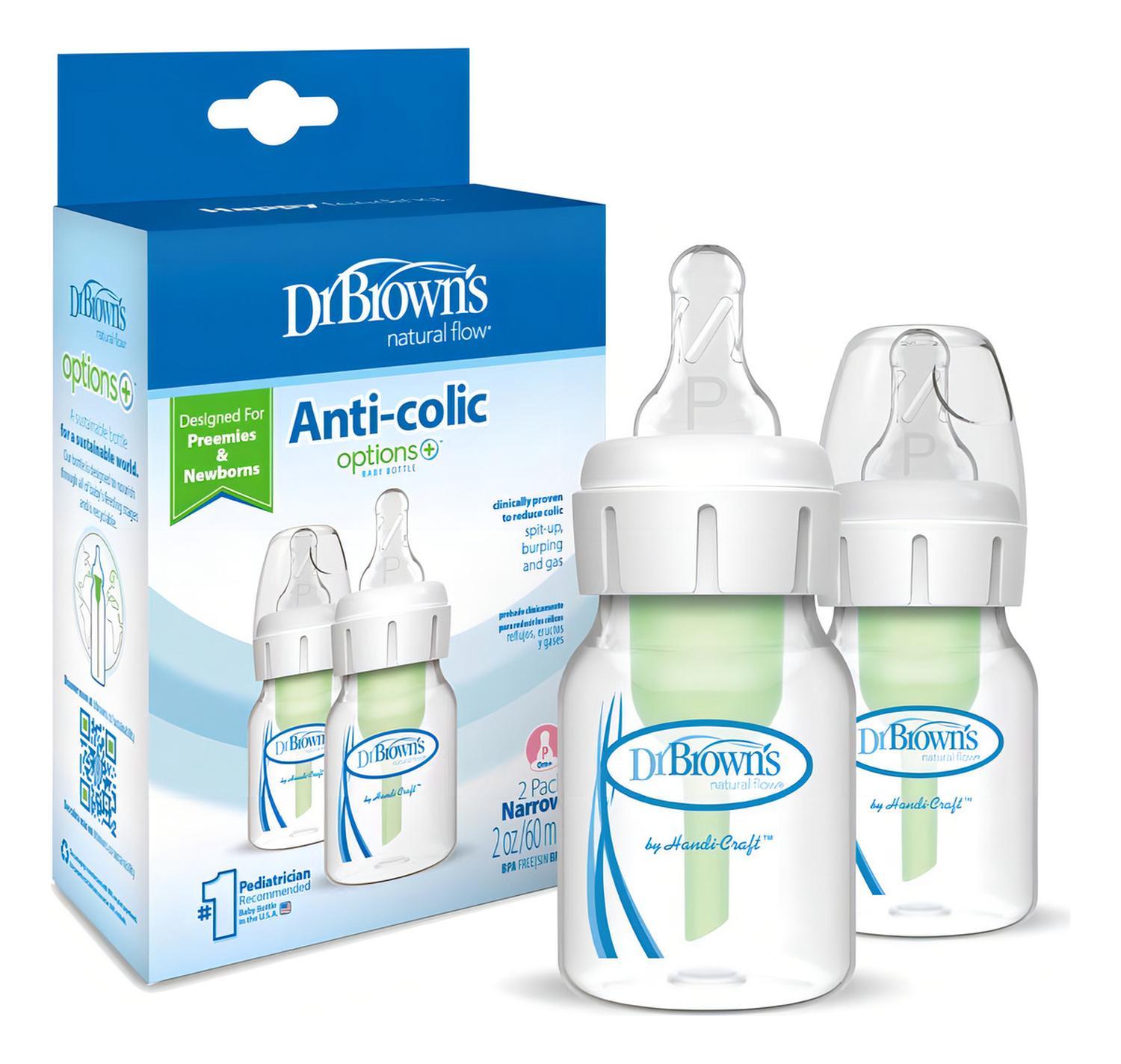 Mamilas Anticólico Recien Nacido Dr. Brown's 2oz 4 Pz. Usa Color Transparente — imagen 2