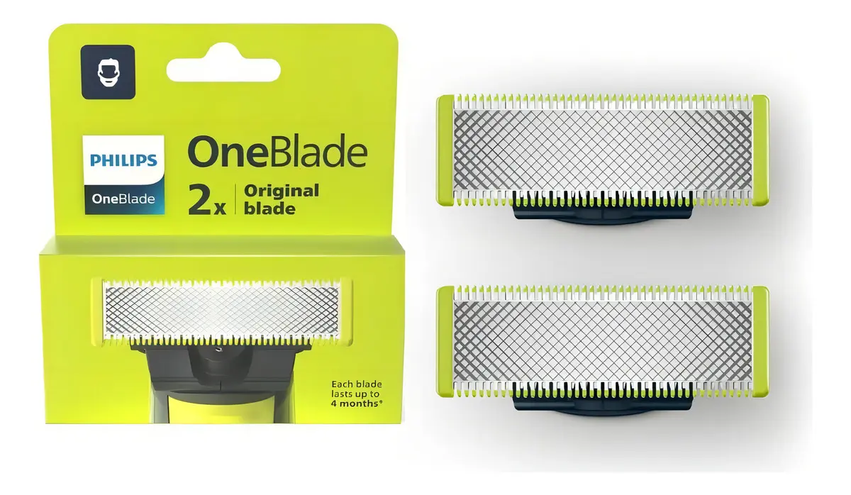 Philips OneBlade QP220/51 Cuchillas de Repuesto Paquete con 2 Piezas para Rostro — imagen 1