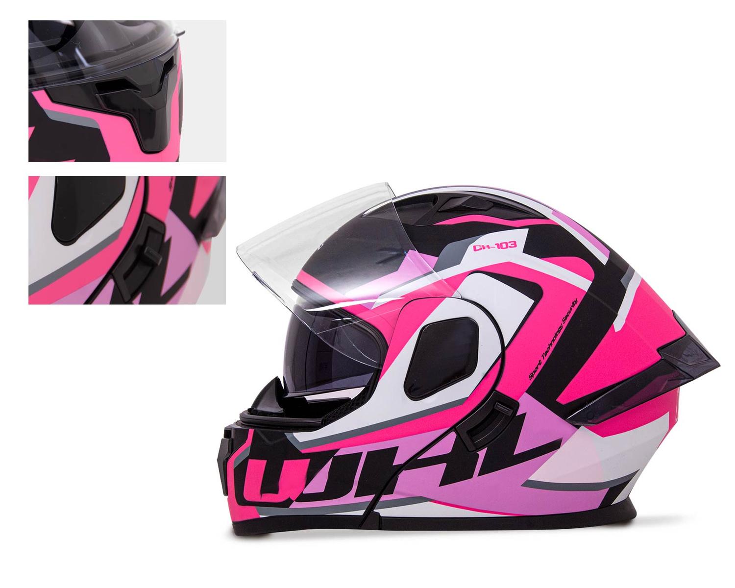 Casco Motocicleta Certificado Dot Abatible Vertex WKL Ch-103 — imagen 26