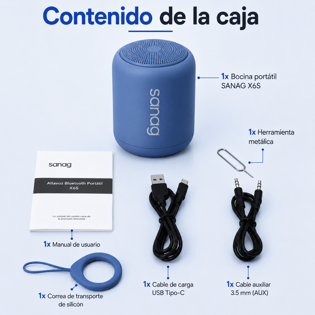 Redmi Watch 5 Active con Llamadas Bluetooth y Hasta 18 Días de Batería + Bocina Sanag X6S EXTRA BASS con Hasta 24 Horas de Reproducción — imagen 3
