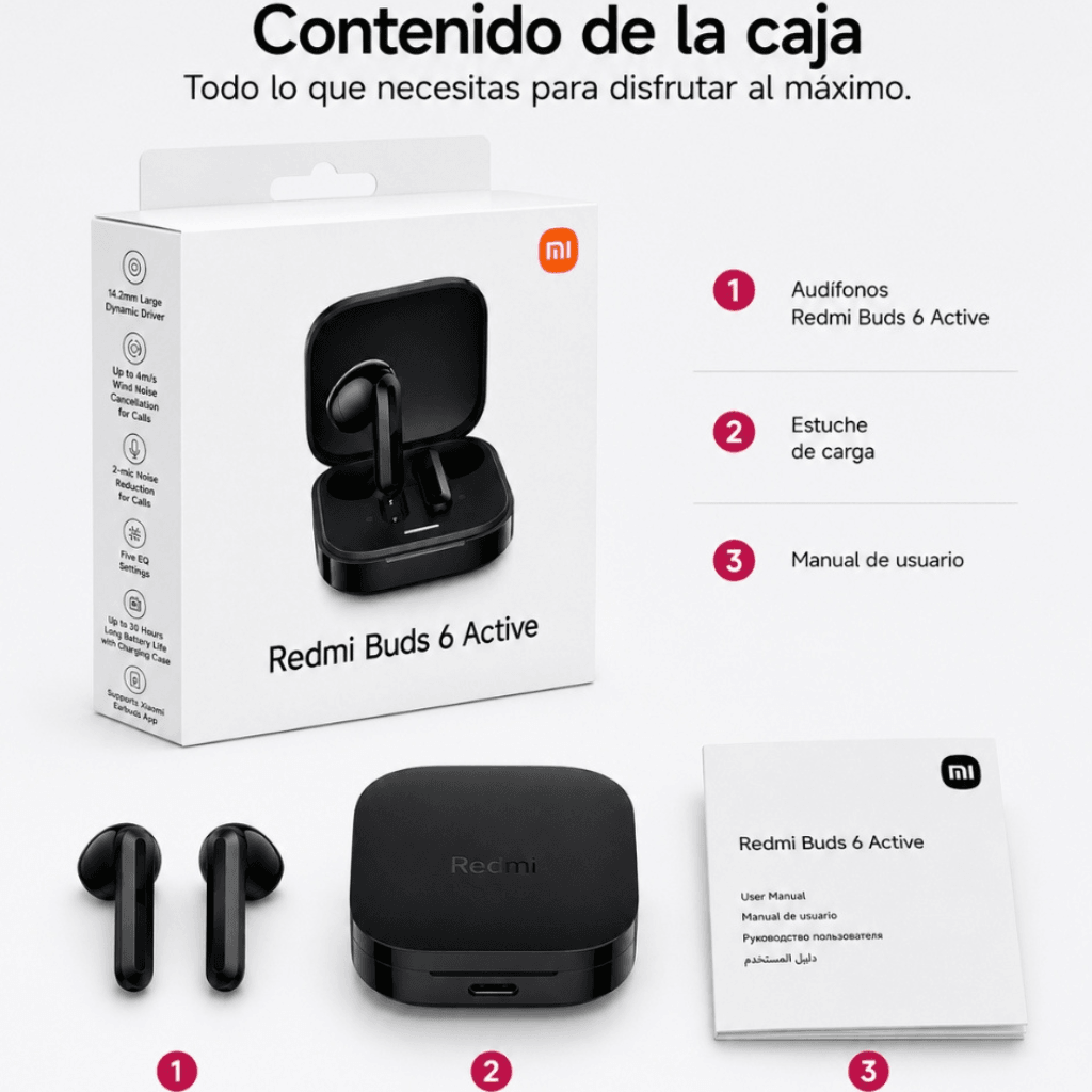 Combo Smartwatch y Audífonos Redmi Buds 6 Active — imagen 4