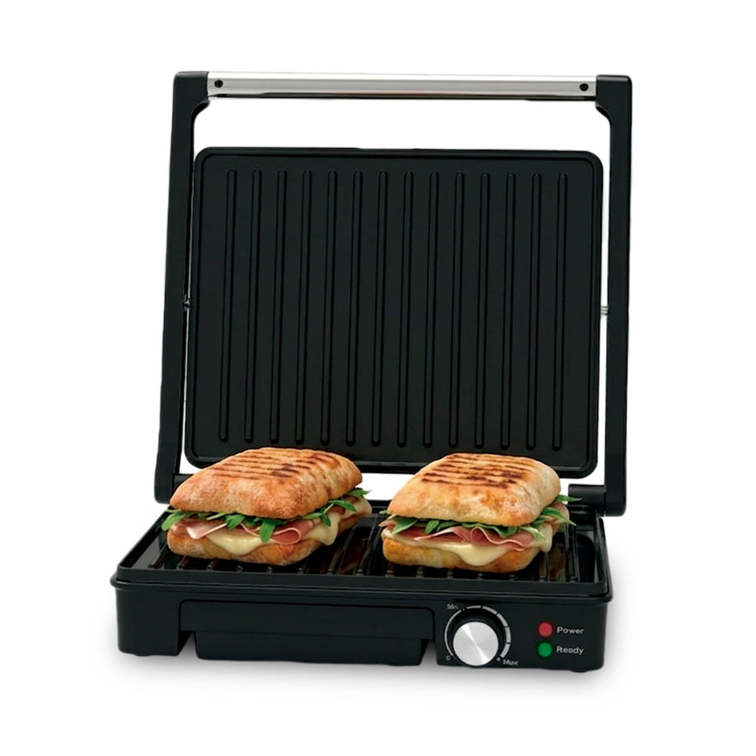 Parrilla Panini Grande TIMCO 1600W Sandwichera Profesional Acero Inoxidable Placas Antiadherentes 28×22 cm PANINI510M — imagen 9