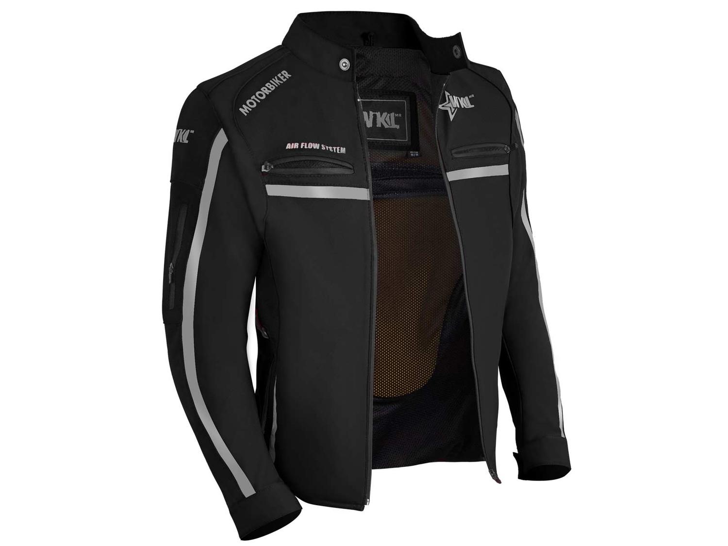 Chamarra Moto Hombre Impermeable Biker Protecciones Wkl 65N — imagen 4