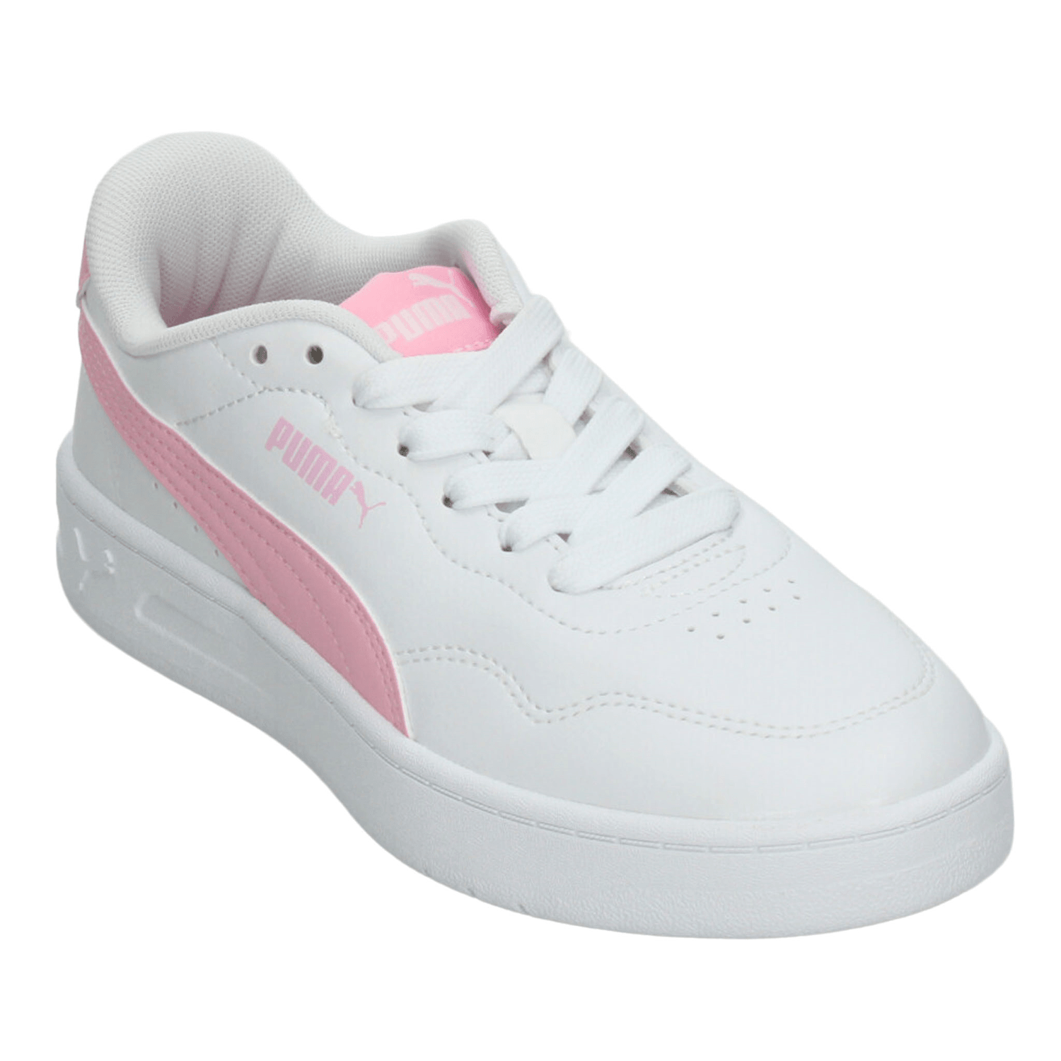 Tenis Puma Court Lally Dama Casual Blanco Rosa Mujer — imagen 4