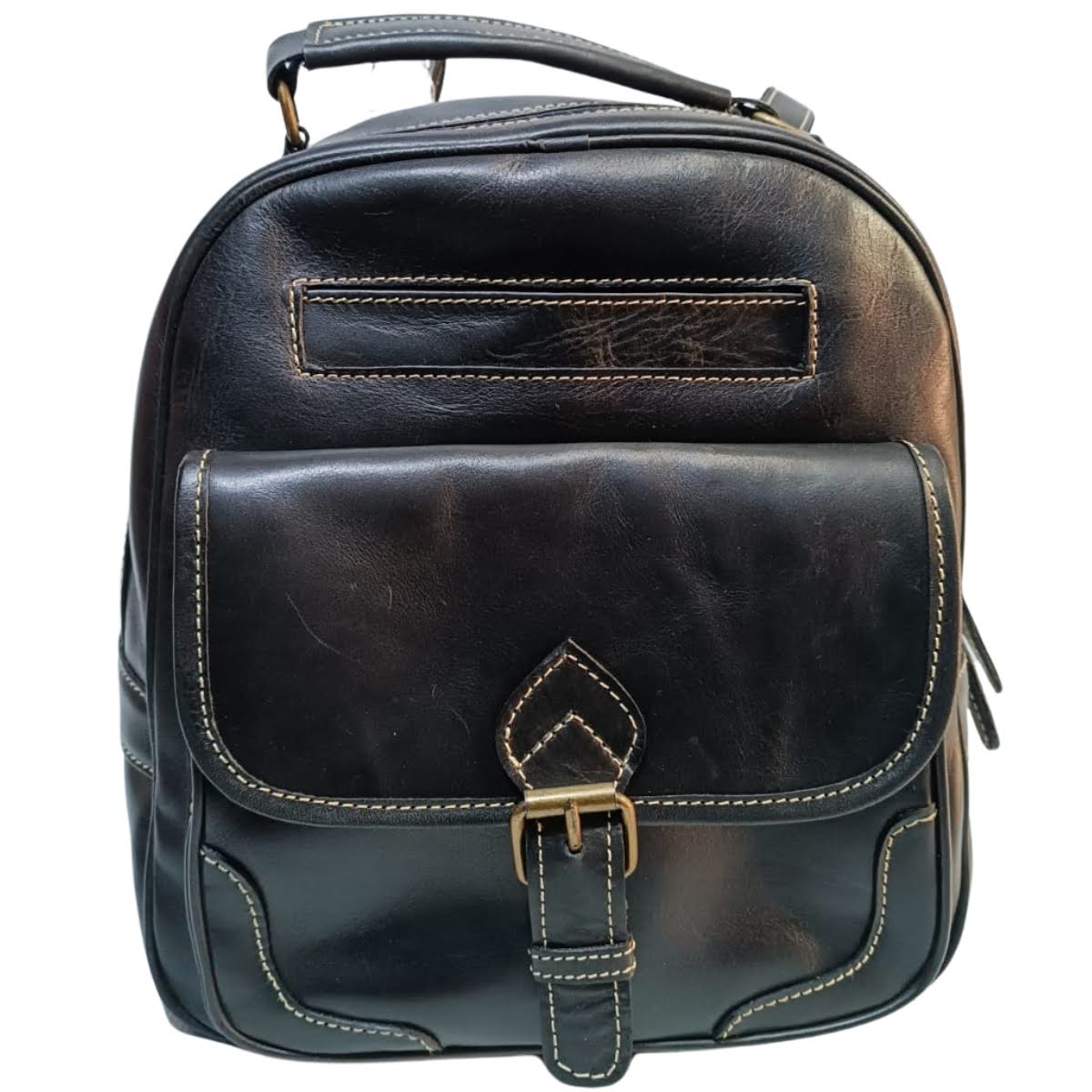 Mochila de Piel Legitima para dama bp08 resistente — imagen 13