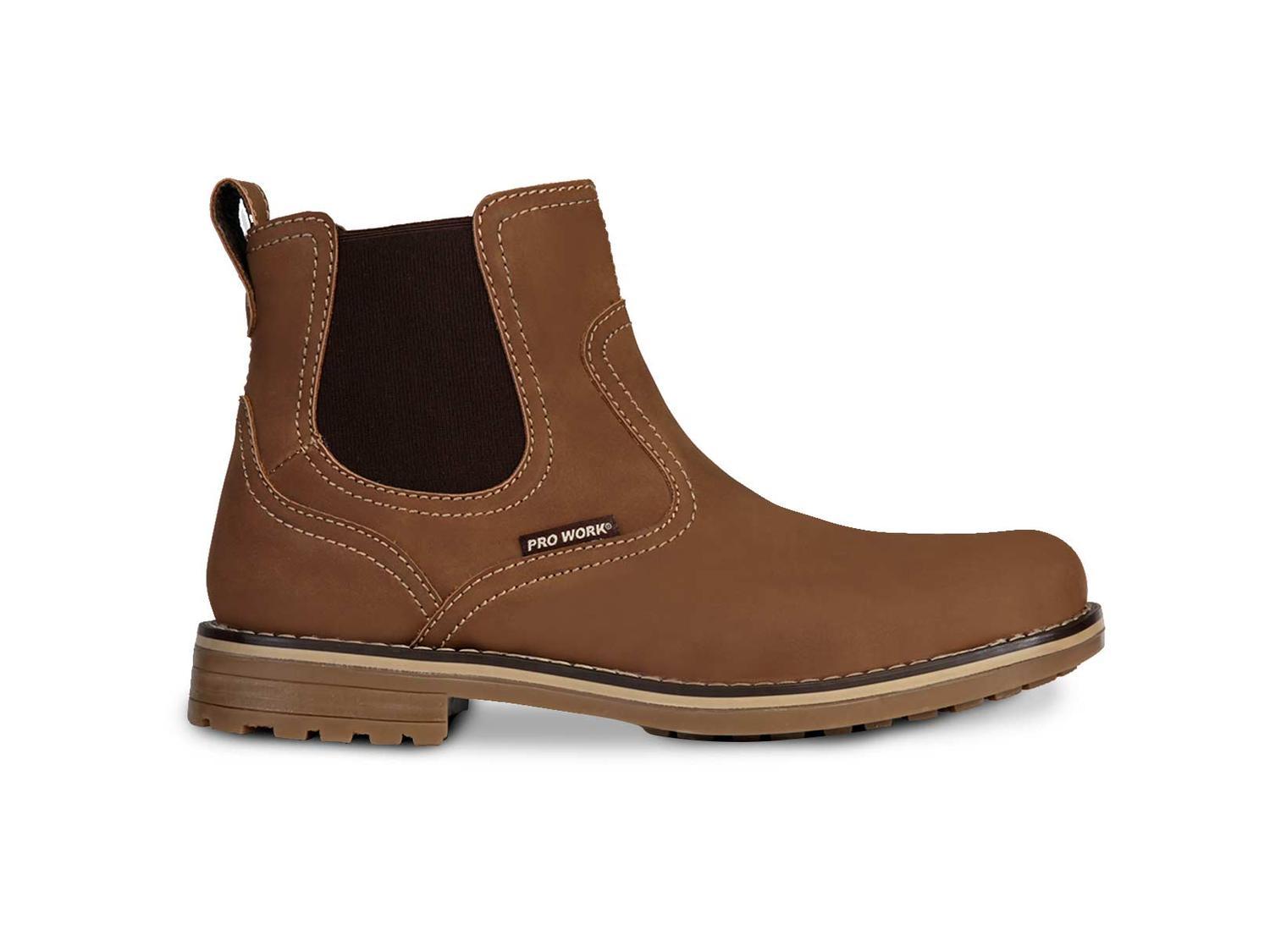 Bota hombre casual Vestir botin PRO WORK 89705 coax Canela — imagen 3