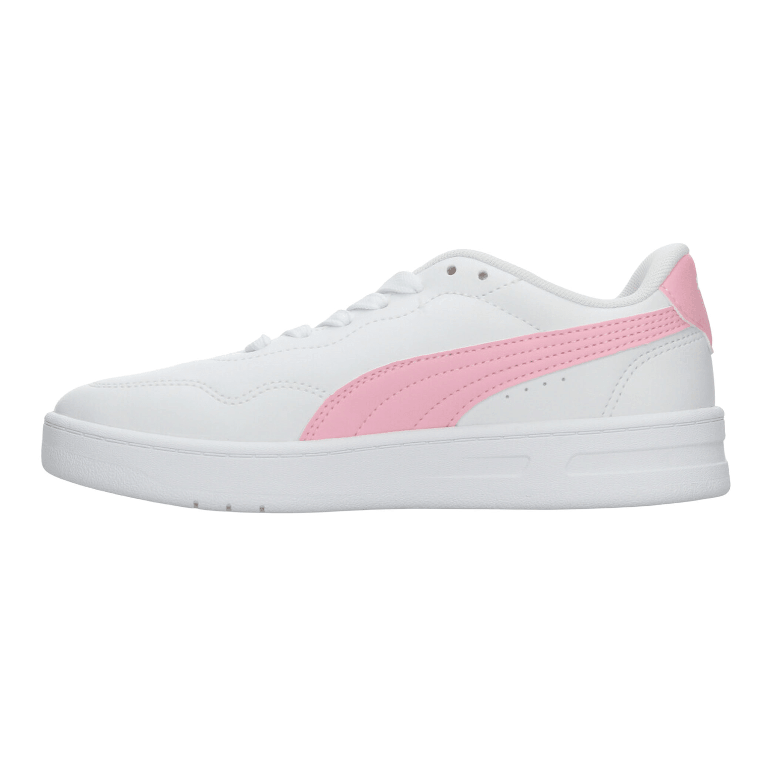 Tenis Puma Court Lally Dama Casual Blanco Rosa Mujer — imagen 5