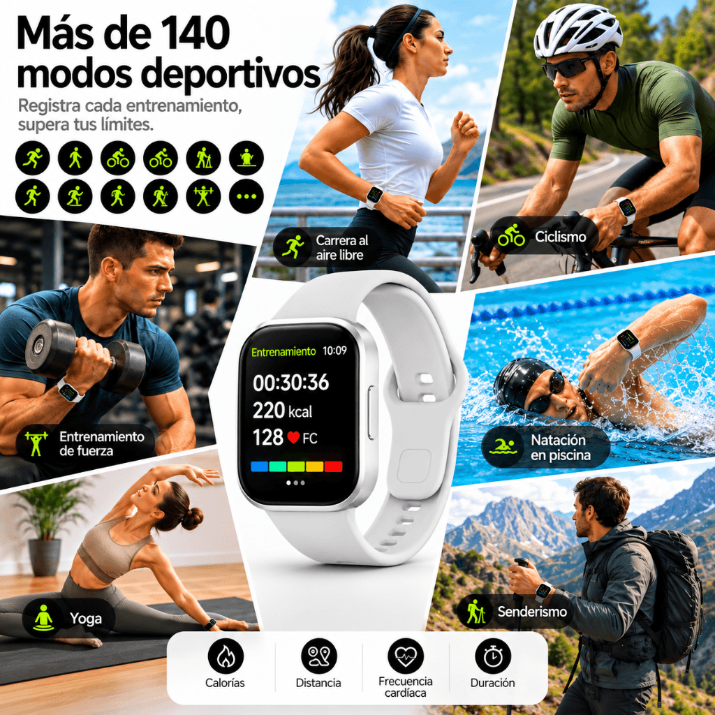 SMARTWATCH XIAOMI REDMI WATCH 6 ACTIVE (PLATA) + BOCINA SANAG M15 (BEIGE) + AUDIFONOS HH MORE T-55 (PLATA) — imagen 9
