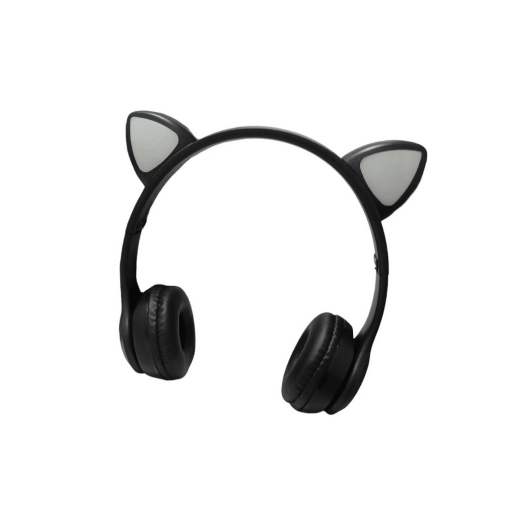 Audífonos Gatica Bluetooth, luces led, Radio FM, diadema plegables.NEGROS. — imagen 3