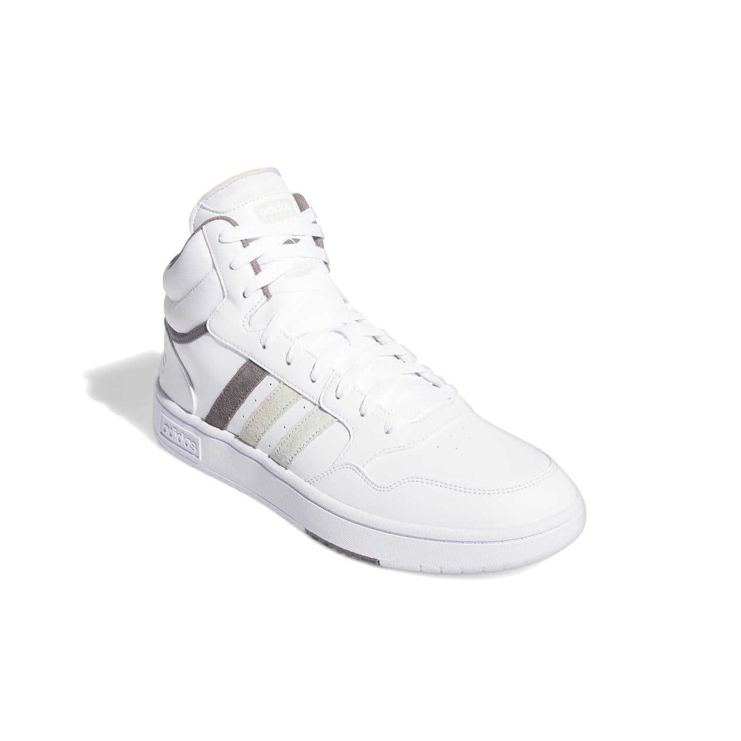 Tenis Hombre Adidas Hoop 3.0 Mid Blanco Casual Caballero — imagen 3