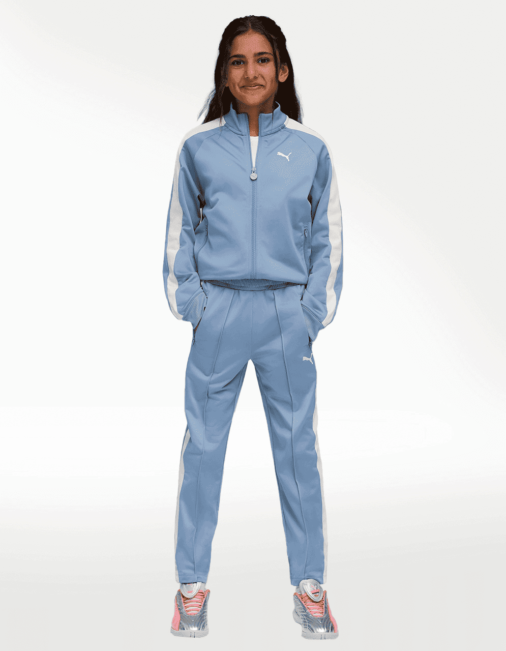 Pants Puma T7 Always On Slim Track Azul - Niña — imagen 4