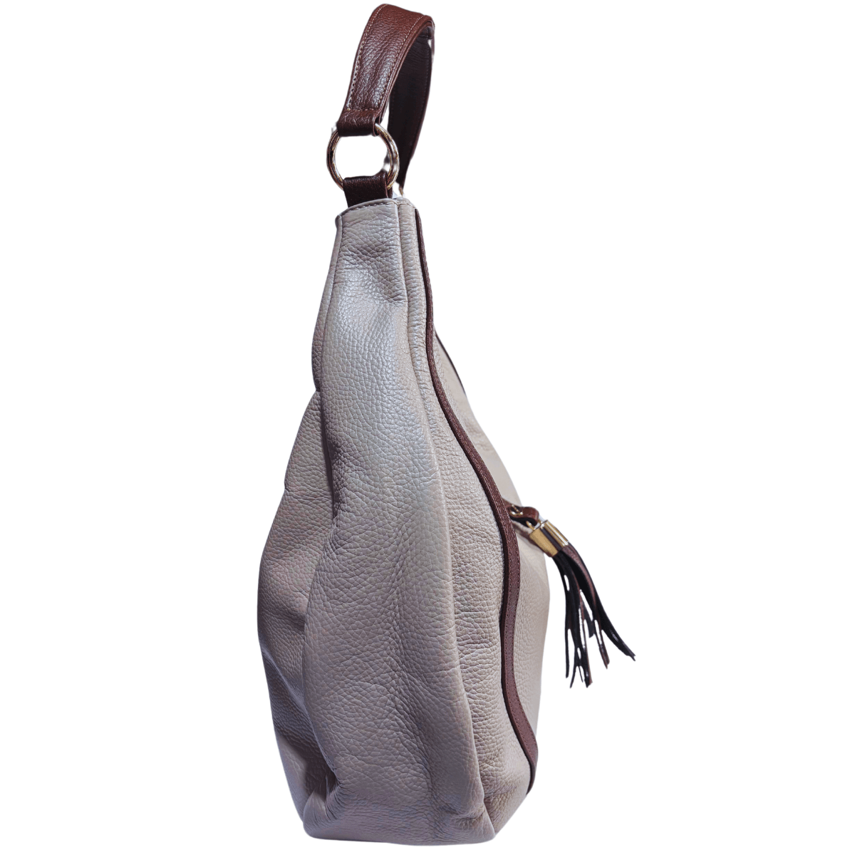 Bolso Grande De Piel Legitima Ternera Original Suave Negro Aitana — imagen 7