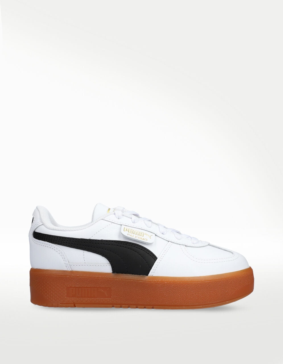 Tenis Puma Palermo Elevata LTH Blanco Negro - Mujer — imagen 3