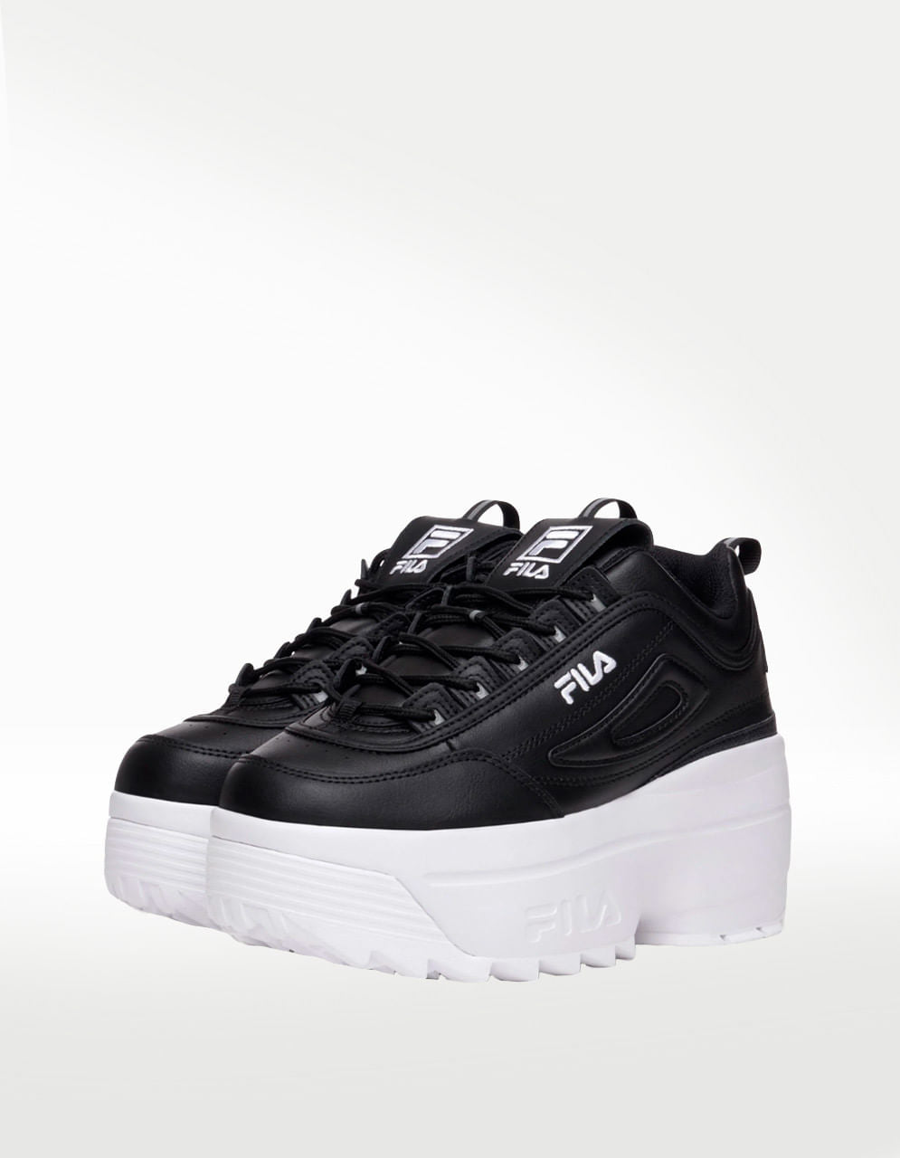 Tenis Fila Disruptor II Wedge Negro - Mujer — imagen 5