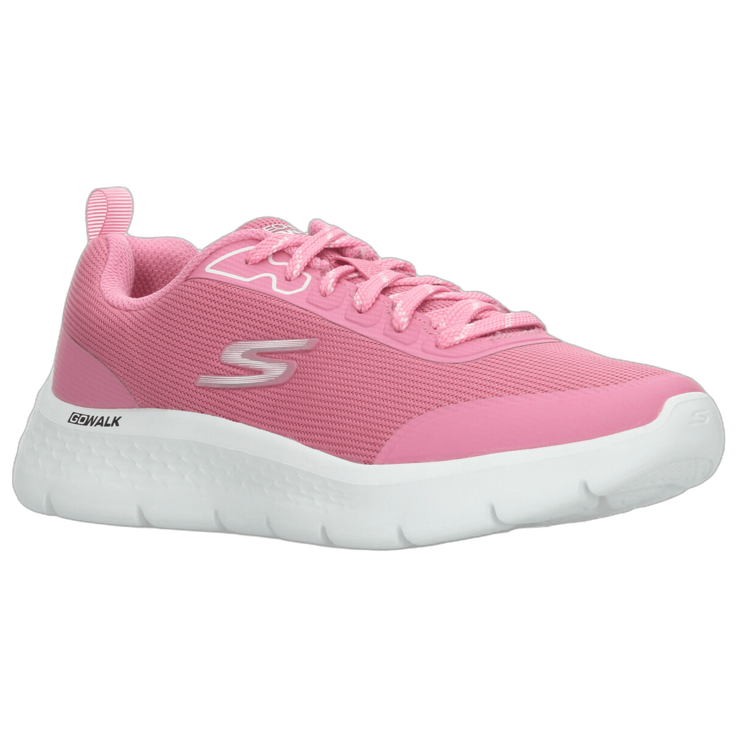 Tenis Dama Skechers Go Walk Rosa Deportivo Cintas Mujer — imagen 3