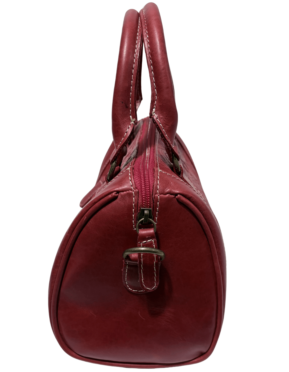 Bolsa Tipo Baúl Mini De Piel Legitima Grabada Dama Asa Adicional — imagen 7