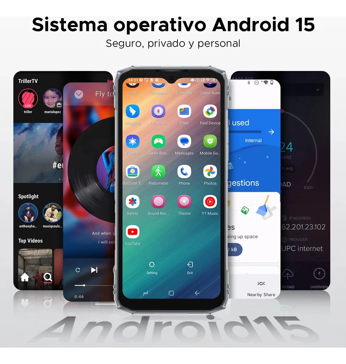 DOOGEE Blade10 Pro Energy 256GB 32GB RAM Android 15 – Celular Rugged 6150mAh 50MP Dual SIM — imagen 3