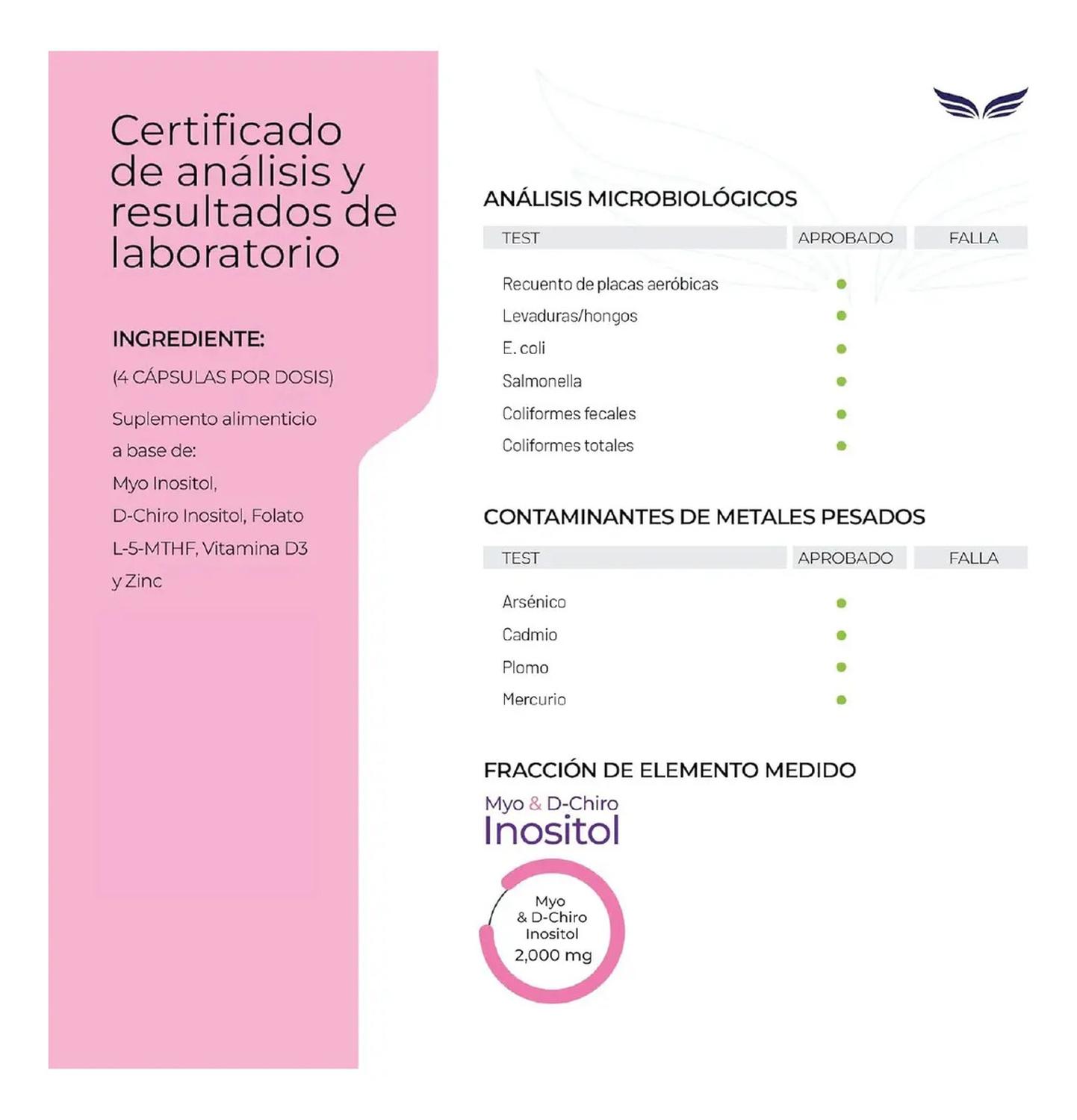 Essentials: Inositol 40:1 Myo & D-Chiro, Folato 5-MTHF + D3 + Zinc, Bienestar Hormonal, 150 Cápsulas — imagen 4