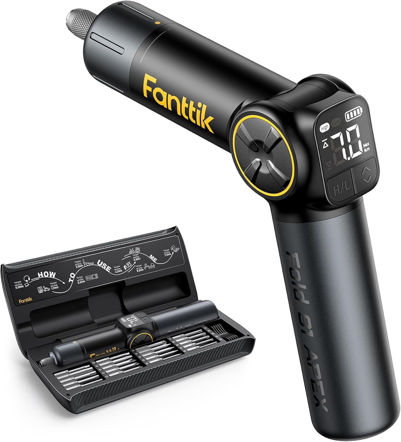 Destornillador Eléctrico Fanttik S1 Apex Ajustable 7Nm 225RPM 20 Puntas USB-C Pantalla LED DIY — imagen 1