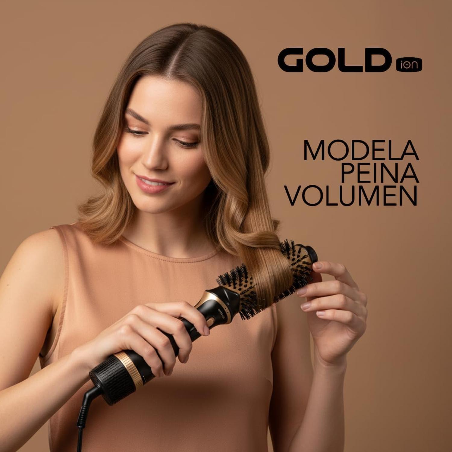 Combo Plancha Pelo CP14 Gold + Cepillo Multimod Gold 3D GAMA — imagen 10