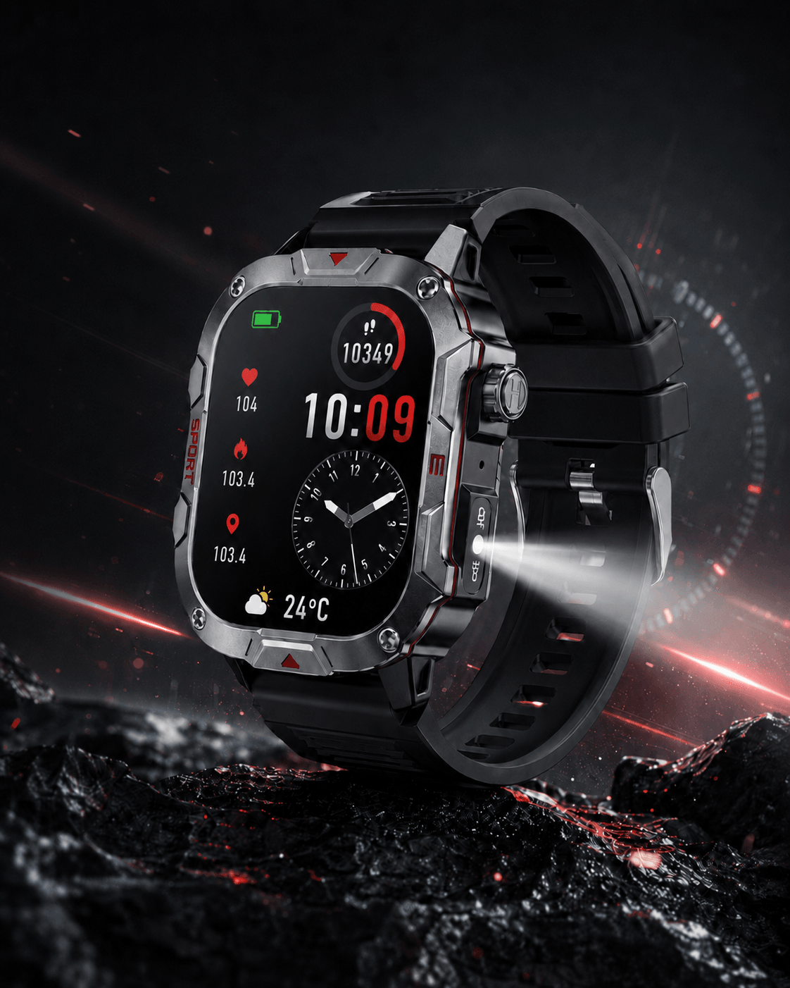 Smartwatch Deportivo HD con Llamadas Bluetooth, Linterna LED y Monitoreo de Actividad — imagen 8