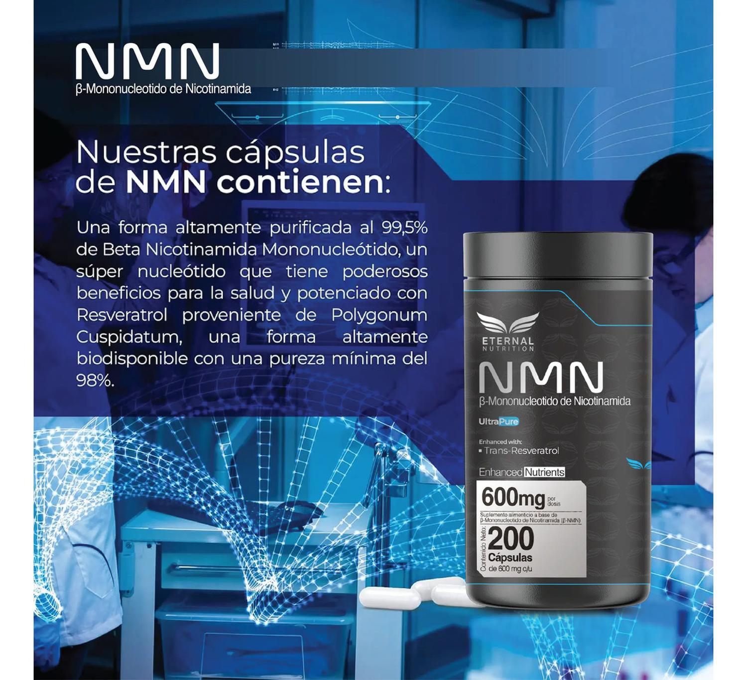 Ultra Pure: NMN 99.5% + Resveratrol 98%, Precursor NAD+ y Longevidad Celular, 200 Cápsulas — imagen 7