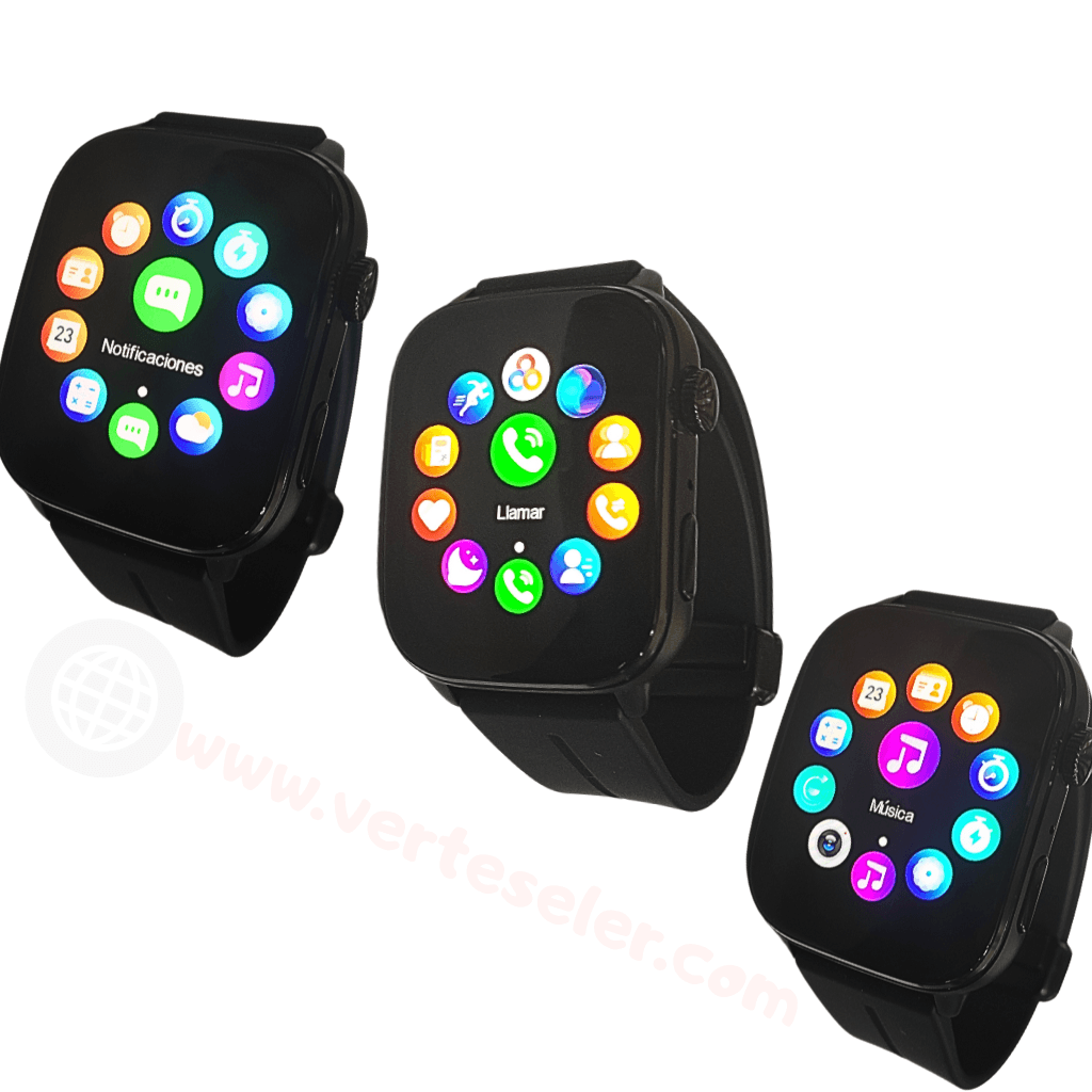 Reloj inteligente G-tide S6 pro smartwatch, pantalla curva amoled, con 3 correas y una pulsera regalo, llamadas, notificaciones — imagen 3