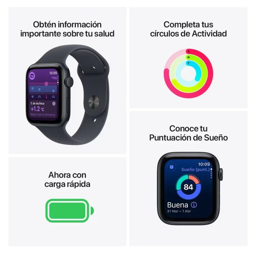 Apple Watch SE 3 40mm GPS Sport Band - Midnight — imagen 4