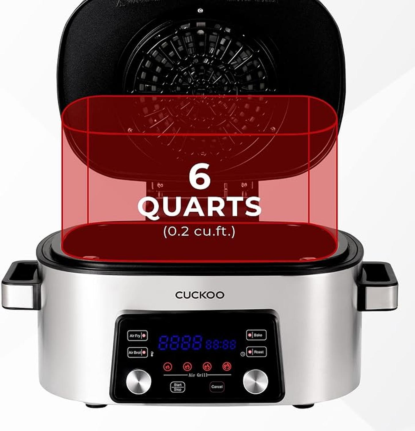 Parrilla Aire Cuckoo 6 Cuartos Acero Inoxidable 5 Modos — imagen 5