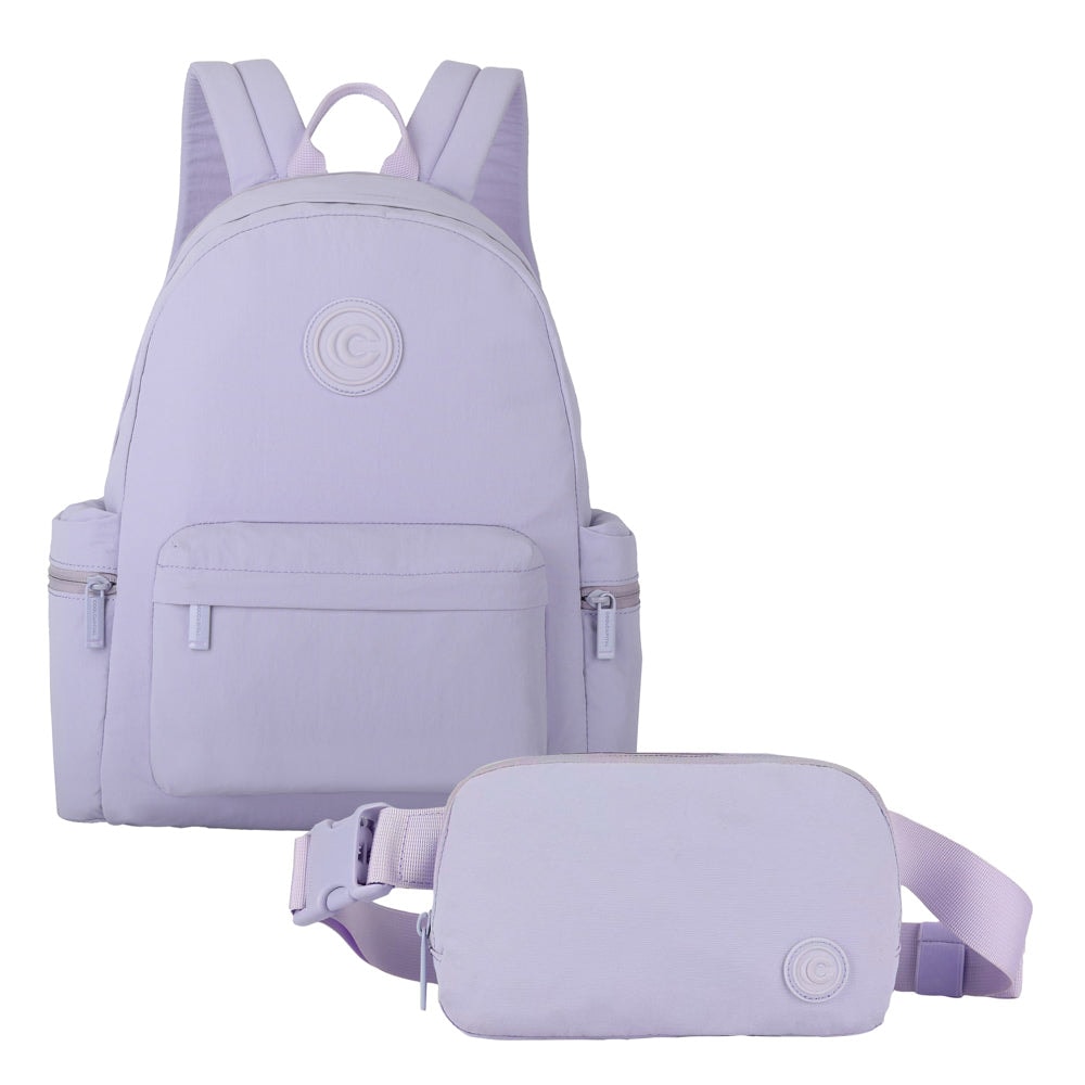 Mochila para Laptop 14" con Cangurera CoolCapital Canyon: Protección y Organización Total, Lila — imagen 2