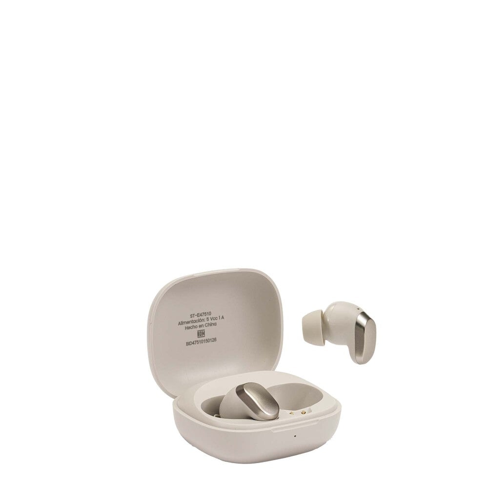 Audifonos Inalambricos Tws Cherry STF 36hrs Uso ENC Protección IPX4 Beige — imagen 4