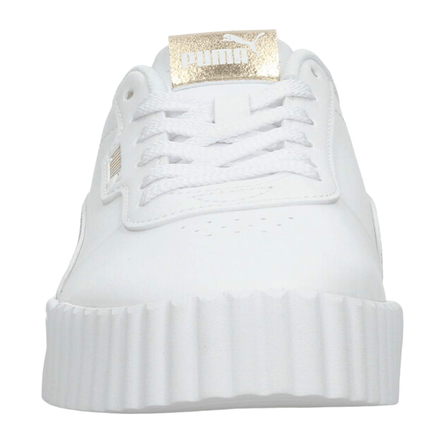 Tenis Dama Puma Carina 3.0 Blanco Dorado Casual Mujer — imagen 7