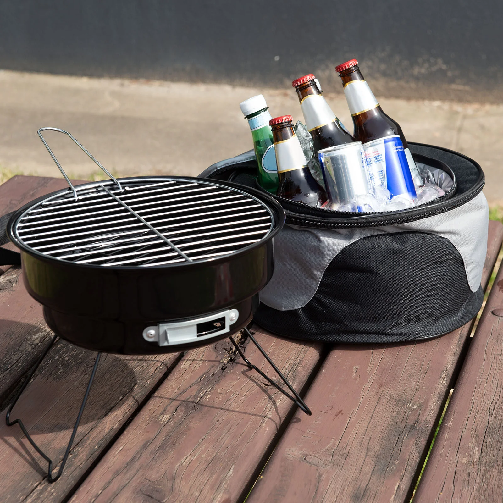 Asador Portatil Carbon con Hielera 5 litros — imagen 6