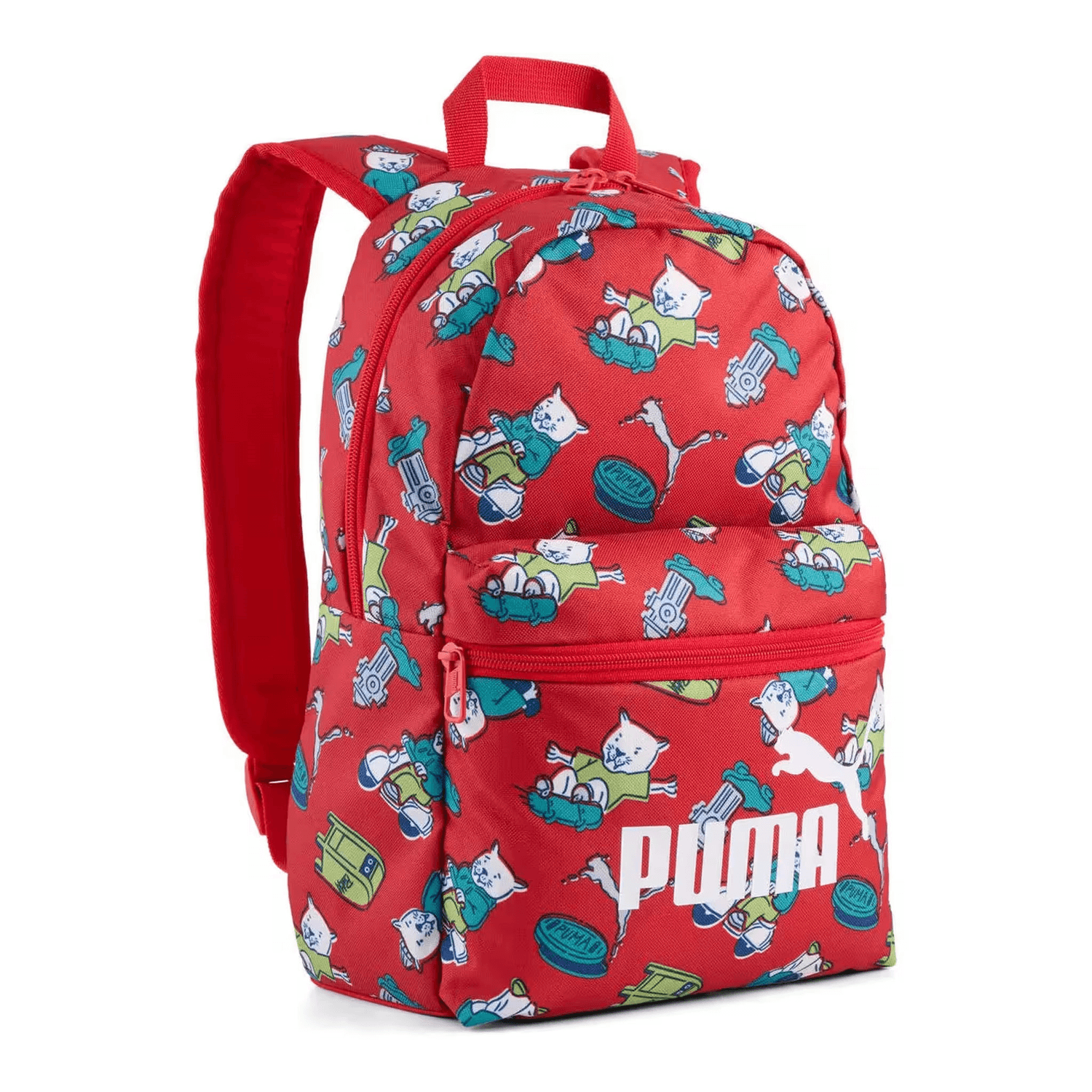 Mochila Niño Puma Phase Rojo Escolar Bolsillo lateral Infantil 11L — imagen 2