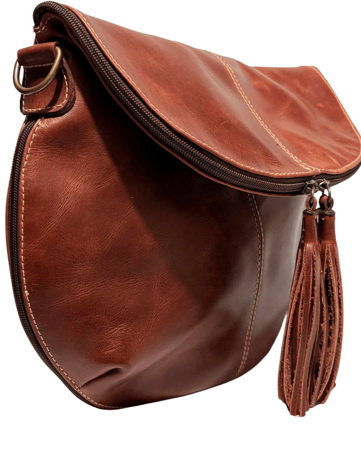 Bolsa Crossbody Expandible De Piel Legitima Con Barbitas Mujer 176 — imagen 12
