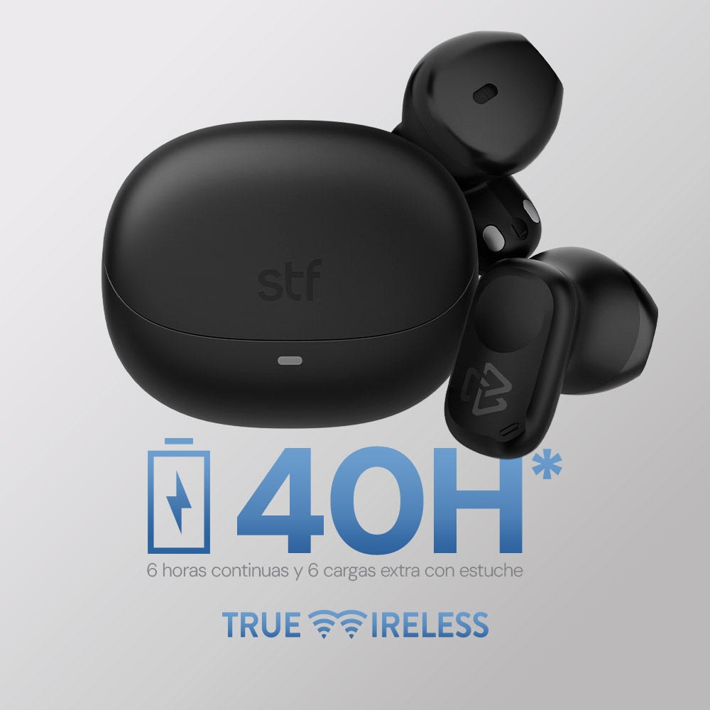 Audífonos Inalámbricos Tws Essential STF 40hrs Uso Protección IPX4 Negro — imagen 3