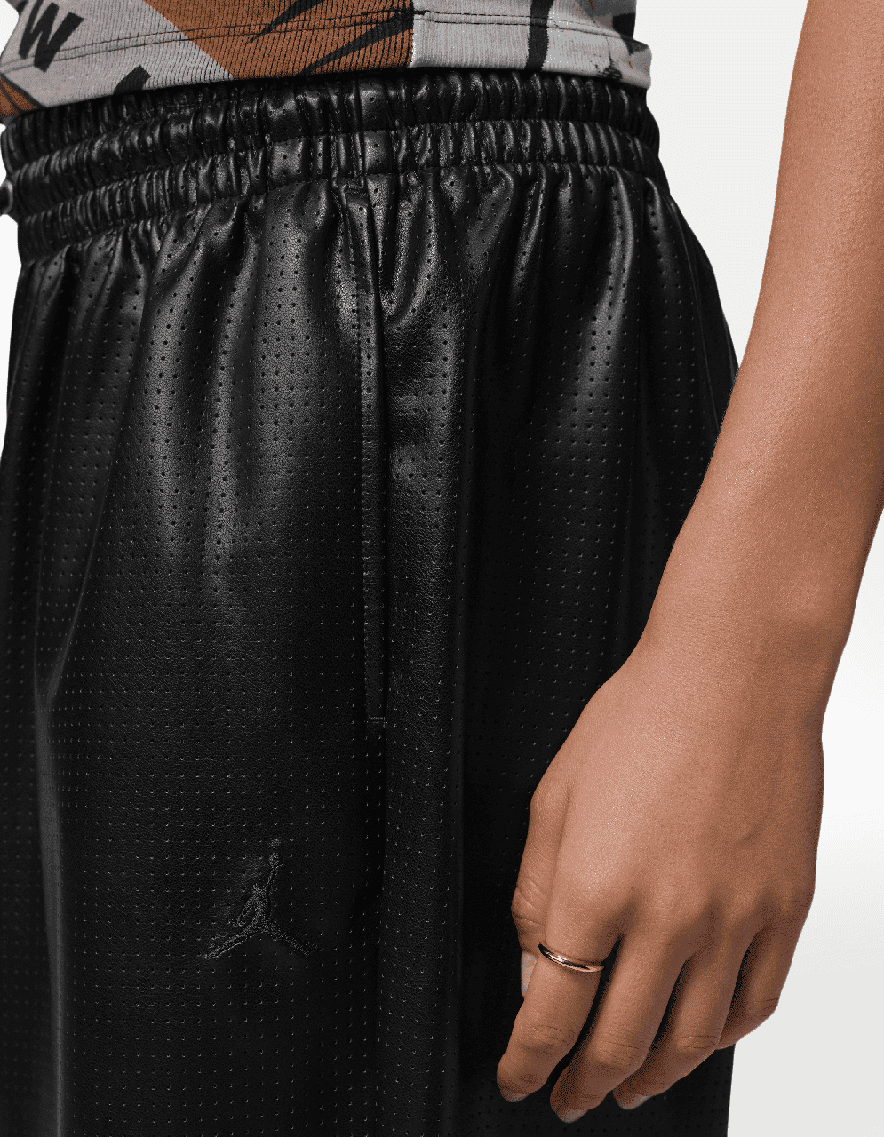 Pants Jordan Flight FX Leather Negro - Mujer — imagen 3
