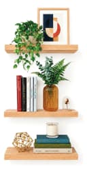 Repisas Flotantes de Madera 30 x 15 cm – Set para Decoración de Pared