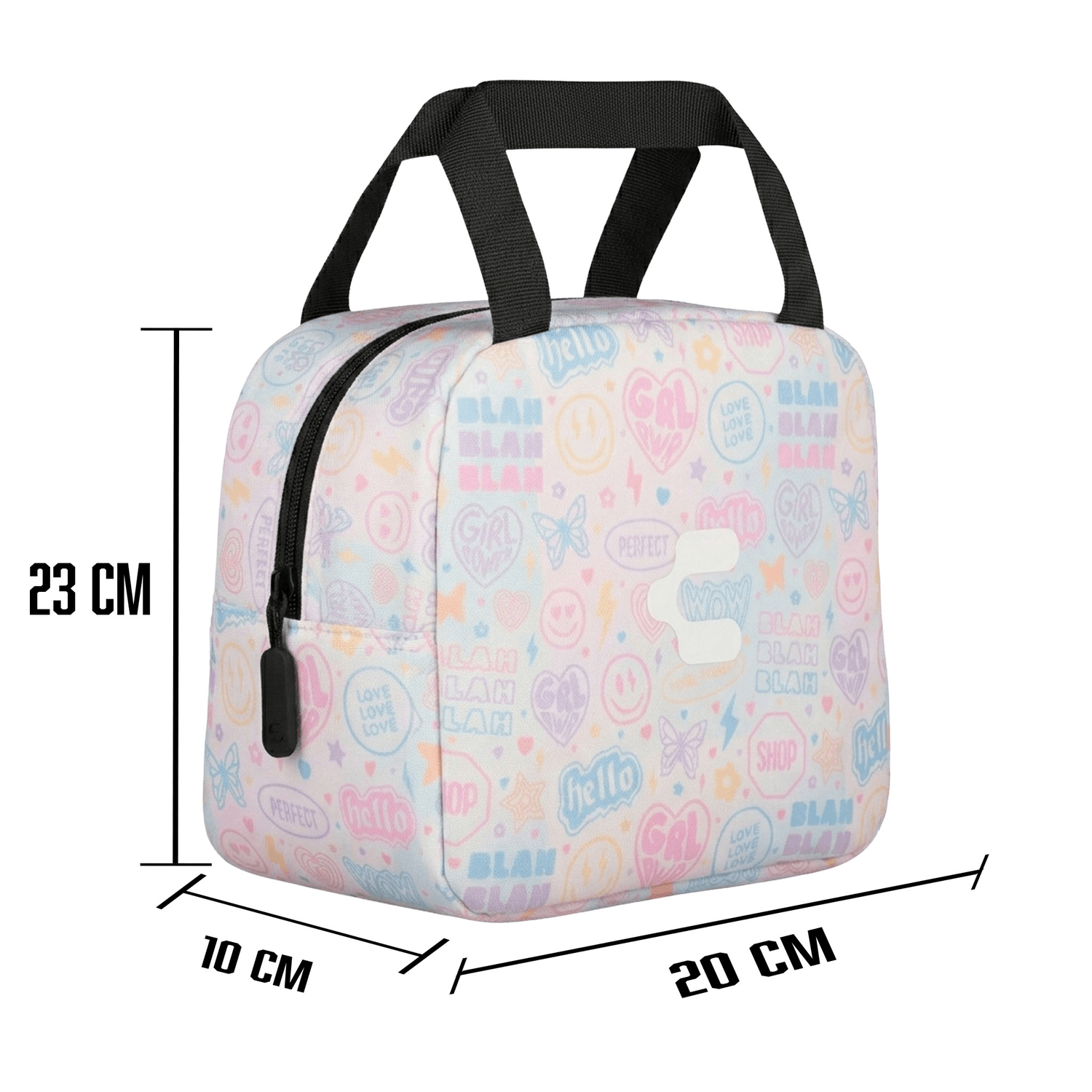 Mochila Charly Pastel Pop Niña Escolar Lonchera Blanco Infantil — imagen 6