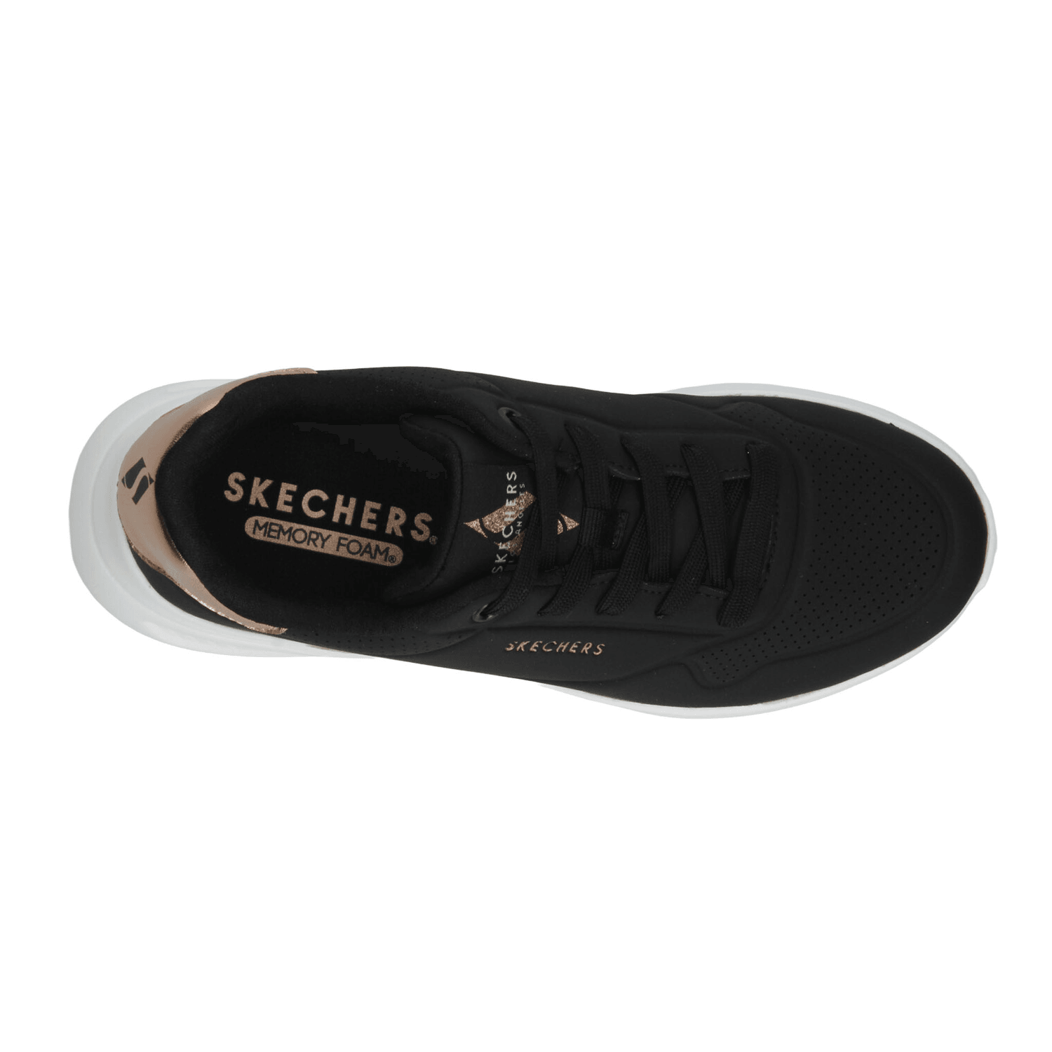 Tenis Dama Skechers Uno Lite-Shimmer Negro Deportivo Mujer — imagen 9