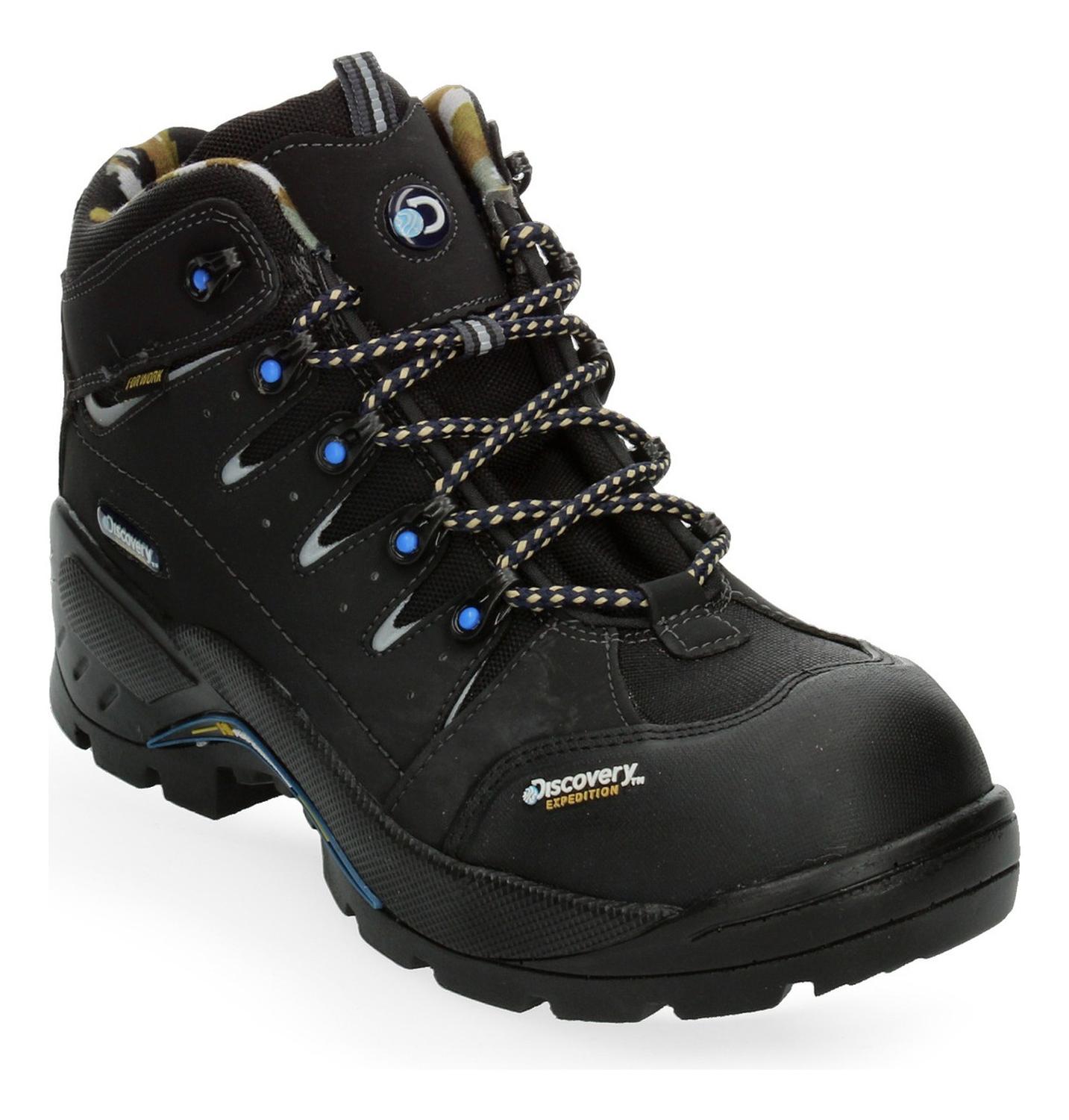 Bota Hombre Discovery Negro Industrial Cintas Antiderrapante — imagen 9