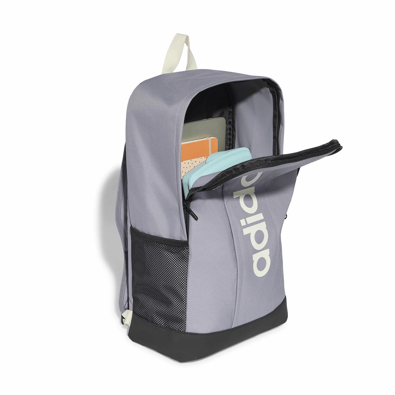 Mochila Adidas Linear Dama Escolar Cierre Lila Mujer 19L — imagen 3