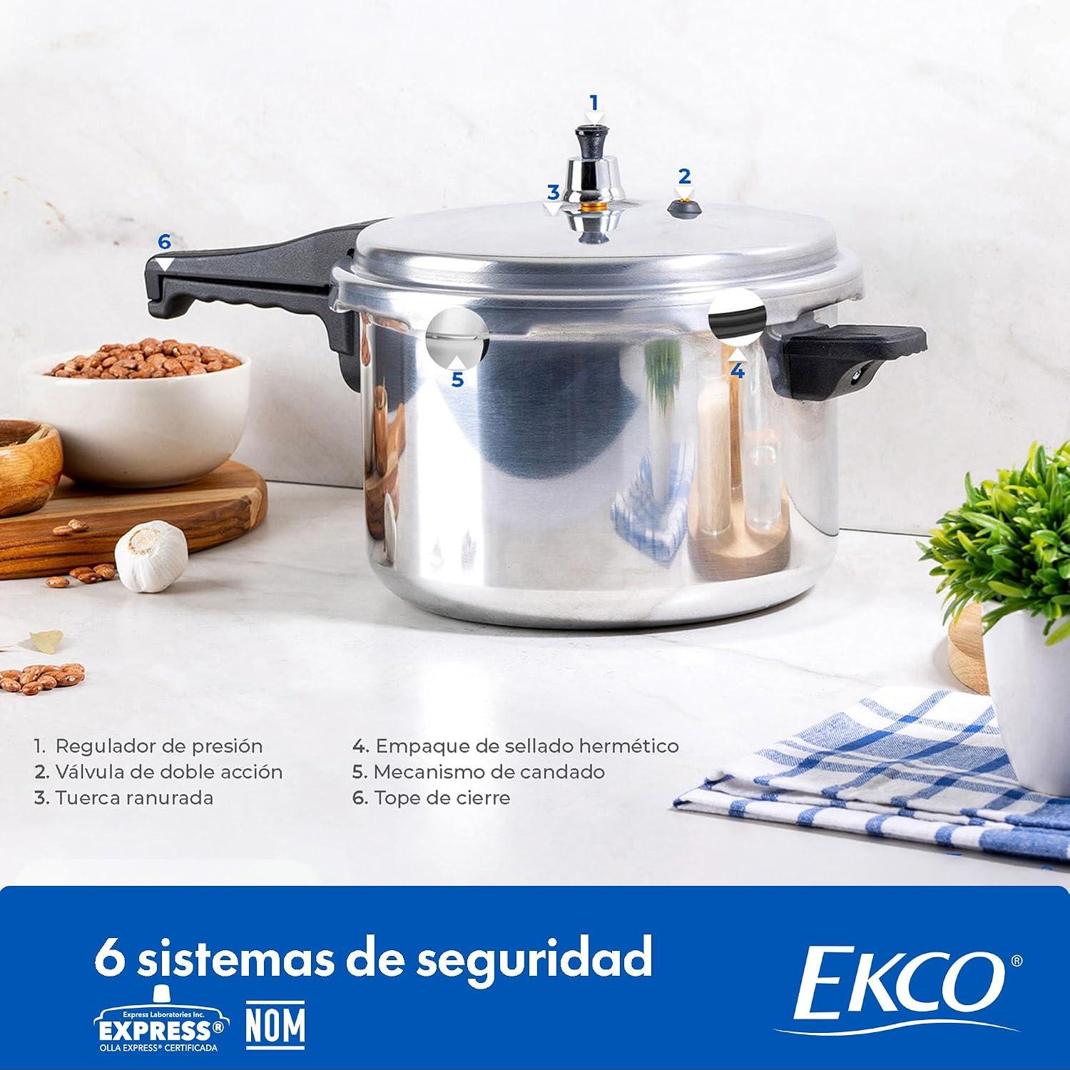 Olla Express Ekco 6 L Aluminio con 6 Sistemas de Seguridad — imagen 2