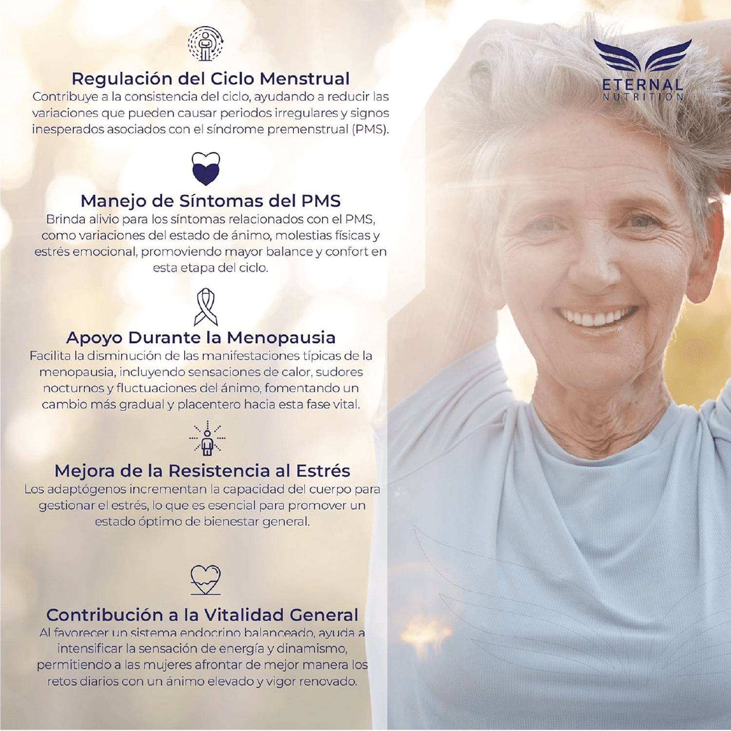 Women's Essentials: Maca y Adaptógenos para Mujer, Schisandra + Shatavari + Reishi, 100 Cápsulas — imagen 3