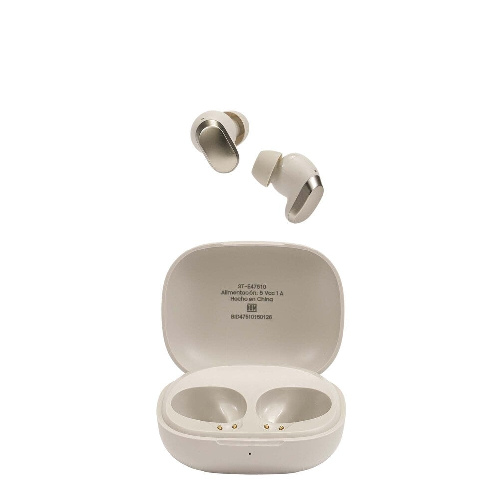 Audifonos Inalambricos Tws Cherry STF 36hrs Uso ENC Protección IPX4 Beige — imagen 5