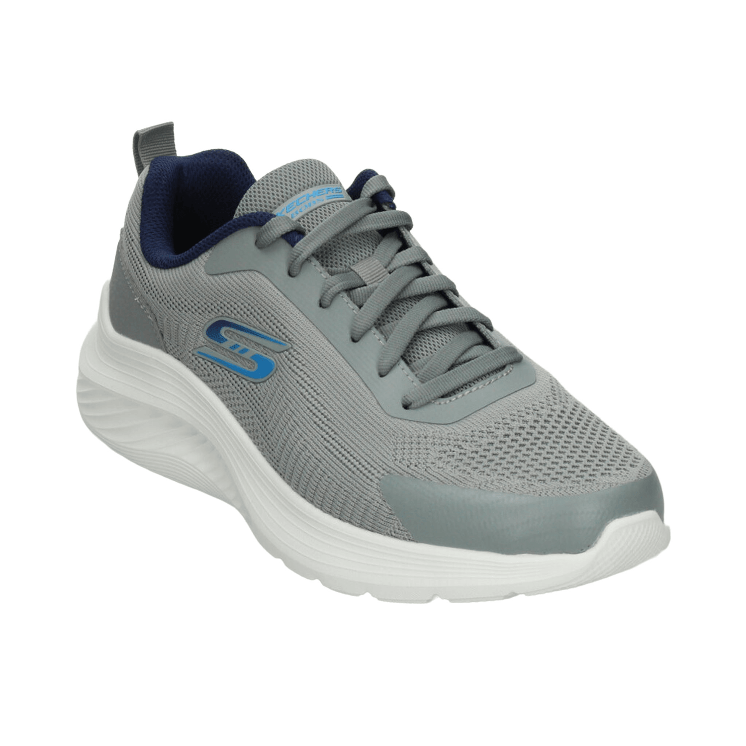 Tenis Skechers Bobs Sport Hombre Deportivo Gris Caballero — imagen 4