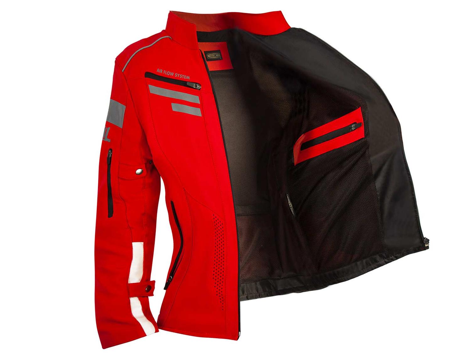 Chamarra moto mujer impermeable protecciones biker WKL 85 RO — imagen 3