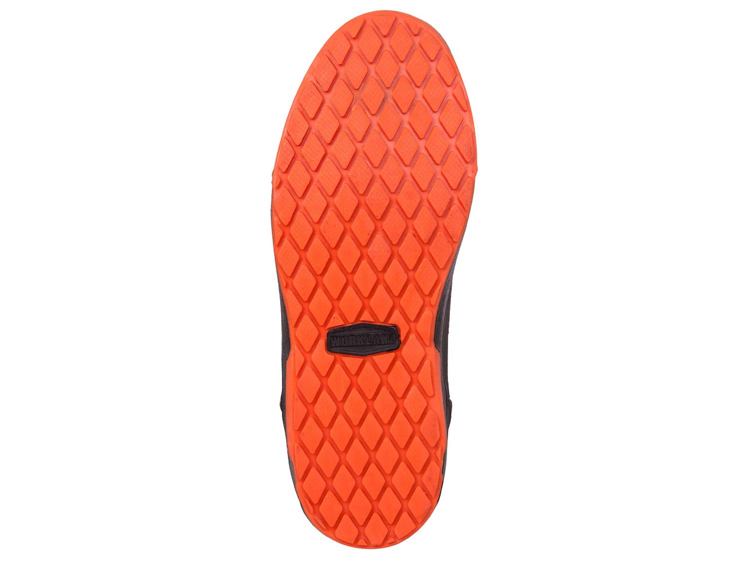 Tenis Motociclista Hombre Botin Moto Biker Wkl 80202 Ngo/Naranja — imagen 8