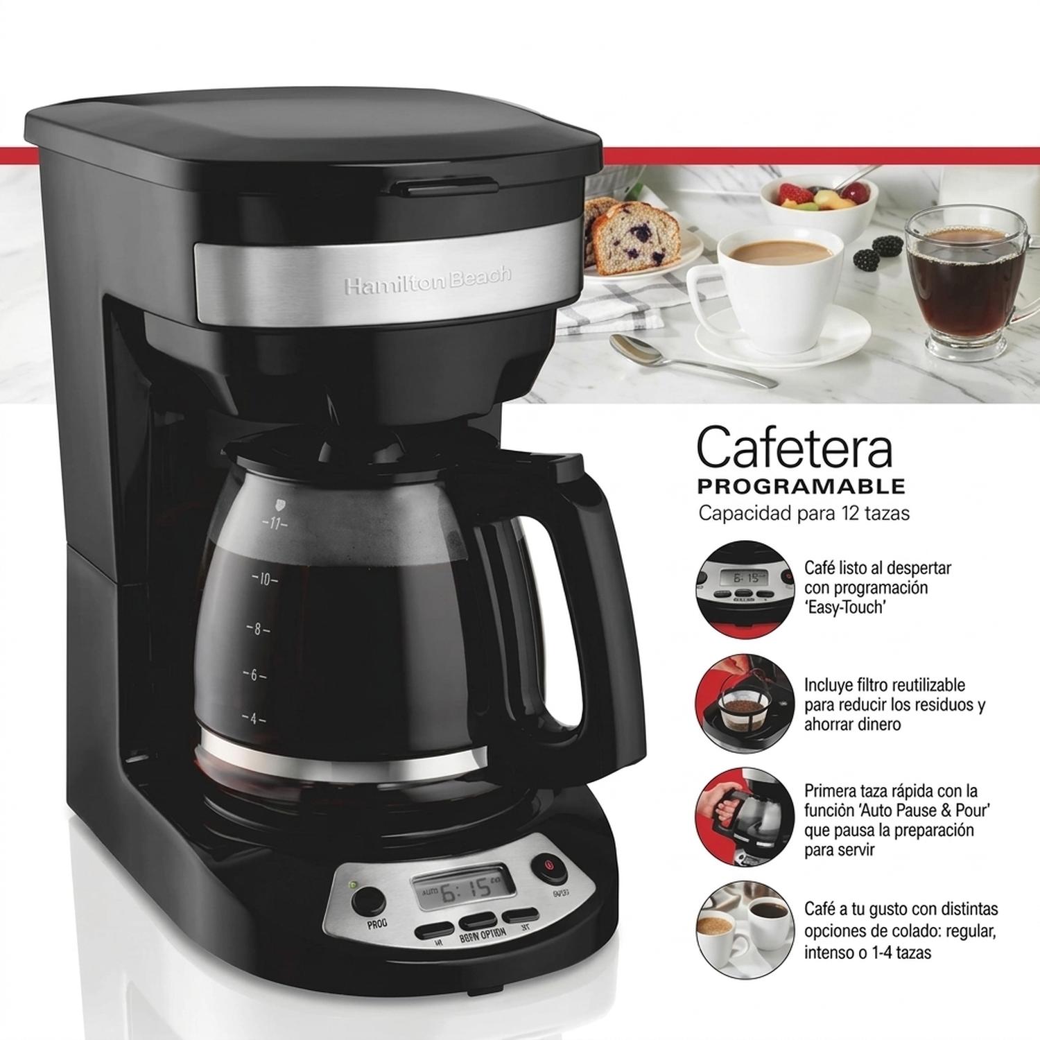 Cafetera Programable Hamilton Beach 46299 12 Tazas Negra — imagen 3